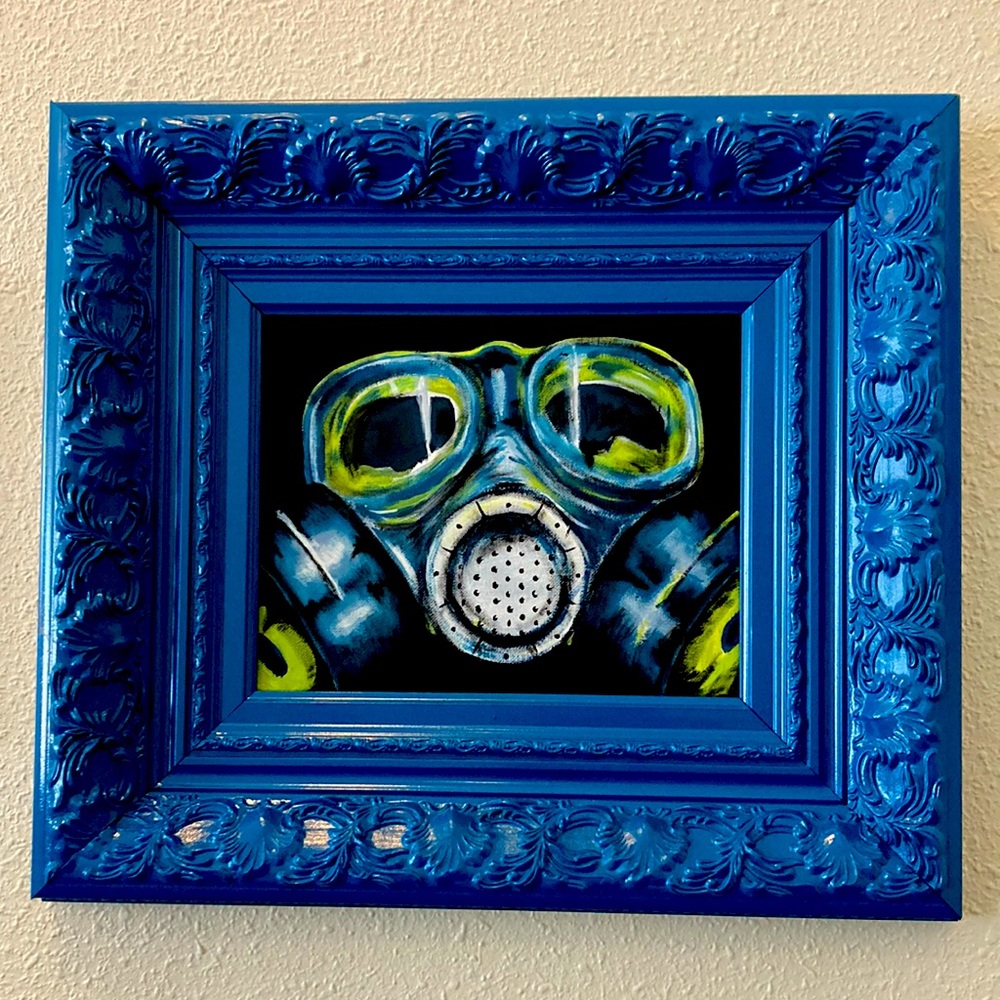 Original Gasmask Acrylic painting fine art